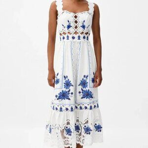 Farm Rio Sunflower linen dress